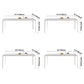 Modern Rectangle Dining Table Sintered Stone Dining Table with 4 White Legs for Home Kitchen Dinner Clearhalo ' dining_table' 'Dining Tables & Seating' 'Dining Tables' 'Furniture' 'furniture_dining_table' 'Kitchen & Dining Furniture' 'kitchen&dining_furn' 'kitchen' 'kitchen_dining_table' 3600750
