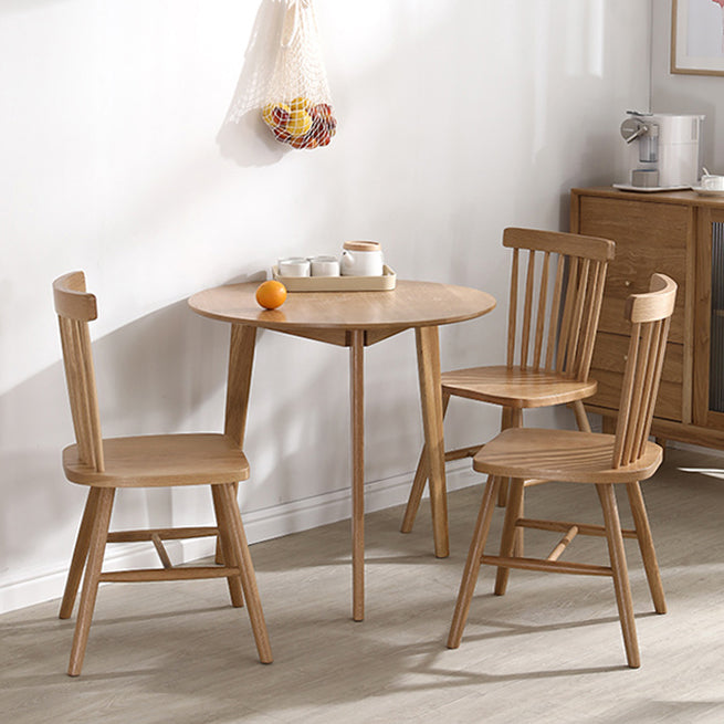 Round Tripod Base Dining Site Table Contemporary Dinette Table with Solid Wood Clearhalo ' dining_table' 'Dining Tables & Seating' 'Dining Tables' 'furn' 'furn_dining_table' 'Furniture' 'furniture_dining_table' 'Kitchen & Dining Furniture' 'kitchen&dining_furn' 'kitchen' 'kitchen_dining_table' 3600757
