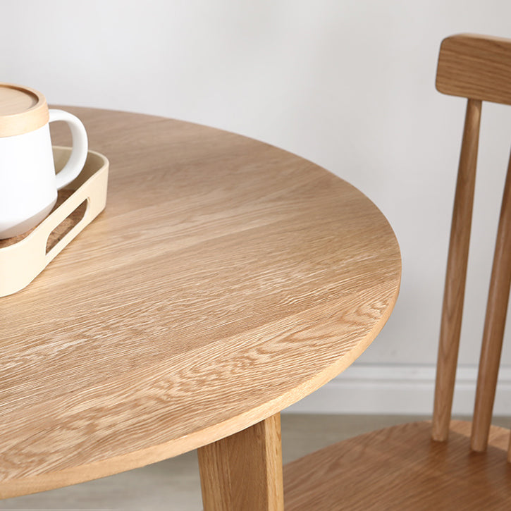 Round Tripod Base Dining Site Table Contemporary Dinette Table with Solid Wood Clearhalo ' dining_table' 'Dining Tables & Seating' 'Dining Tables' 'furn' 'furn_dining_table' 'Furniture' 'furniture_dining_table' 'Kitchen & Dining Furniture' 'kitchen&dining_furn' 'kitchen' 'kitchen_dining_table' 3600758