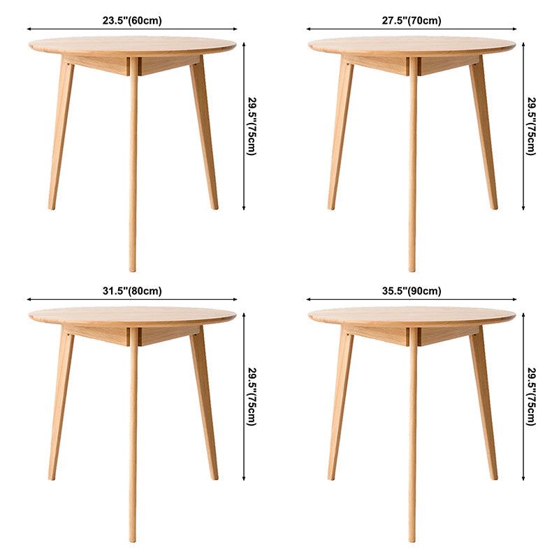 Round Tripod Base Dining Site Table Contemporary Dinette Table with Solid Wood Clearhalo ' dining_table' 'Dining Tables & Seating' 'Dining Tables' 'furn' 'furn_dining_table' 'Furniture' 'furniture_dining_table' 'Kitchen & Dining Furniture' 'kitchen&dining_furn' 'kitchen' 'kitchen_dining_table' 3600764
