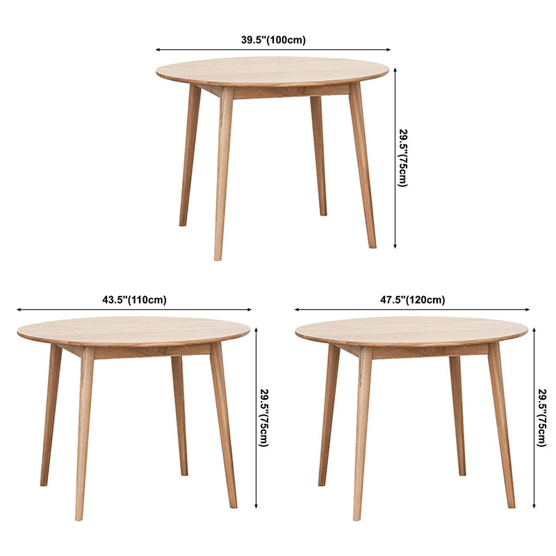 Round Tripod Base Dining Site Table Contemporary Dinette Table with Solid Wood Clearhalo ' dining_table' 'Dining Tables & Seating' 'Dining Tables' 'furn' 'furn_dining_table' 'Furniture' 'furniture_dining_table' 'Kitchen & Dining Furniture' 'kitchen&dining_furn' 'kitchen' 'kitchen_dining_table' 3600765