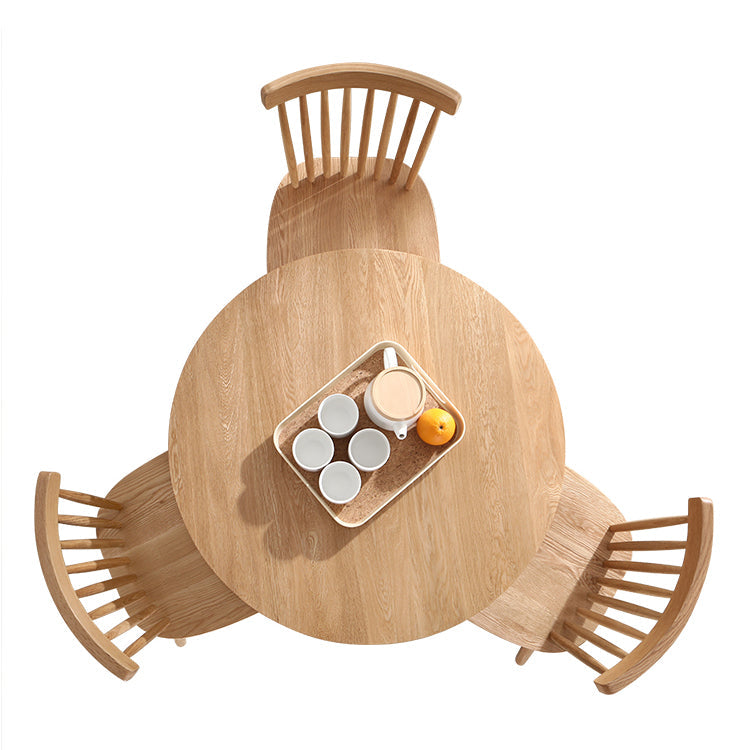 Round Tripod Base Dining Site Table Contemporary Dinette Table with Solid Wood Clearhalo ' dining_table' 'Dining Tables & Seating' 'Dining Tables' 'furn' 'furn_dining_table' 'Furniture' 'furniture_dining_table' 'Kitchen & Dining Furniture' 'kitchen&dining_furn' 'kitchen' 'kitchen_dining_table' 3600766