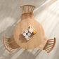 Round Tripod Base Dining Site Table Contemporary Dinette Table with Solid Wood Clearhalo ' dining_table' 'Dining Tables & Seating' 'Dining Tables' 'furn' 'furn_dining_table' 'Furniture' 'furniture_dining_table' 'Kitchen & Dining Furniture' 'kitchen&dining_furn' 'kitchen' 'kitchen_dining_table' 3600768