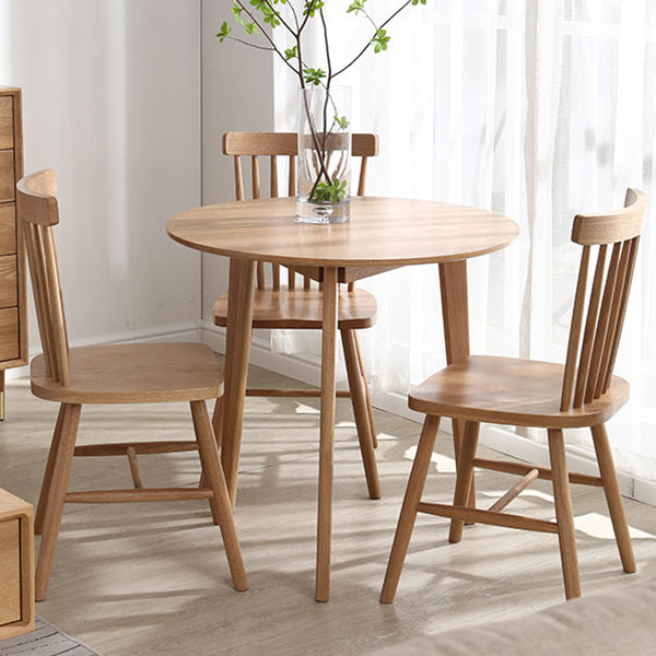Round Tripod Base Dining Site Table Contemporary Dinette Table with Solid Wood Clearhalo ' dining_table' 'Dining Tables & Seating' 'Dining Tables' 'furn' 'furn_dining_table' 'Furniture' 'furniture_dining_table' 'Kitchen & Dining Furniture' 'kitchen&dining_furn' 'kitchen' 'kitchen_dining_table' 3600769
