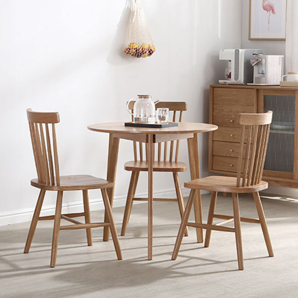 Round Tripod Base Dining Site Table Contemporary Dinette Table with Solid Wood Clearhalo ' dining_table' 'Dining Tables & Seating' 'Dining Tables' 'furn' 'furn_dining_table' 'Furniture' 'furniture_dining_table' 'Kitchen & Dining Furniture' 'kitchen&dining_furn' 'kitchen' 'kitchen_dining_table' 3600770