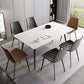 Modern Rectangle Dining Table Sintered Stone Dining Table with 4 Legs for Home Kitchen Dinner White Gold Without Chairs Clearhalo ' dining_table' 'Dining Tables & Seating' 'Dining Tables' 'furn' 'furn_dining_table' 'Furniture' 'furniture_dining_table' 'Kitchen & Dining Furniture' 'kitchen&dining_furn' 'kitchen' 'kitchen_dining_table' 3600775