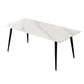 Modern Rectangle Dining Table Sintered Stone Dining Table with 4 Legs for Home Kitchen Dinner White Without Chairs Clearhalo ' dining_table' 'Dining Tables & Seating' 'Dining Tables' 'furn' 'furn_dining_table' 'Furniture' 'furniture_dining_table' 'Kitchen & Dining Furniture' 'kitchen&dining_furn' 'kitchen' 'kitchen_dining_table' 3600776