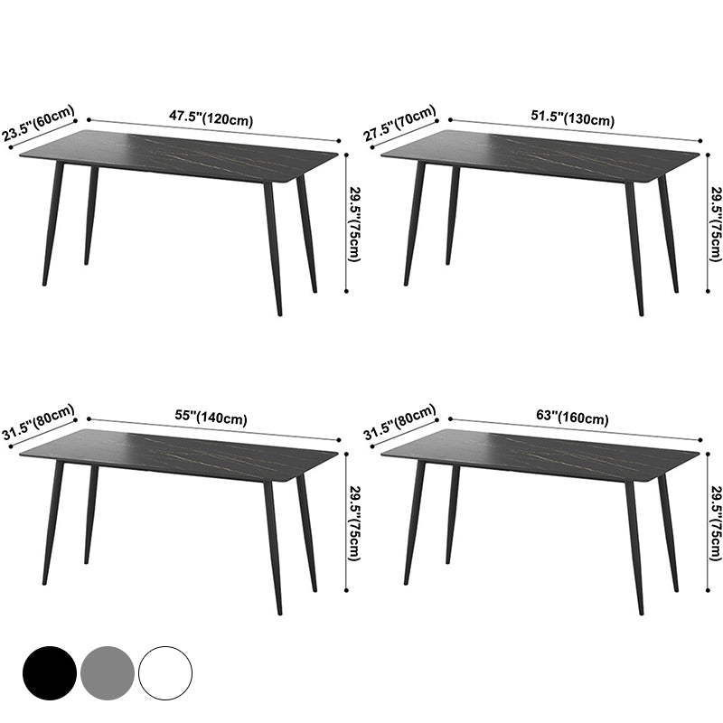 Modern Rectangle Dining Table Sintered Stone Dining Table with 4 Legs for Home Kitchen Dinner Clearhalo ' dining_table' 'Dining Tables & Seating' 'Dining Tables' 'furn' 'furn_dining_table' 'Furniture' 'furniture_dining_table' 'Kitchen & Dining Furniture' 'kitchen&dining_furn' 'kitchen' 'kitchen_dining_table' 3600781