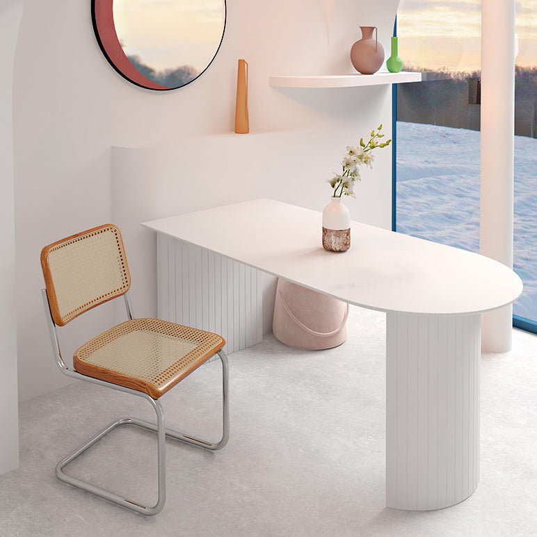 Modern Style Sintered Stone Dining Room Dinner Kitchen Table White Rectangle Table Without Chairs Clearhalo ' dining_table' 'Dining Tables & Seating' 'Dining Tables' 'furn' 'furn_dining_table' 'Furniture' 'furniture_dining_table' 'Kitchen & Dining Furniture' 'kitchen&dining_furn' 'kitchen' 'kitchen_dining_table' 3600785