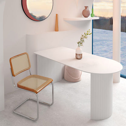 Modern Style Sintered Stone Dining Room Dinner Kitchen Table White Rectangle Table Without Chairs Clearhalo ' dining_table' 'Dining Tables & Seating' 'Dining Tables' 'furn' 'furn_dining_table' 'Furniture' 'furniture_dining_table' 'Kitchen & Dining Furniture' 'kitchen&dining_furn' 'kitchen' 'kitchen_dining_table' 3600785