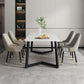 Modern Rectangle Dining Table Sintered Stone Dining Table with Double Pedestal Clearhalo ' dining_table' 'Dining Tables & Seating' 'Dining Tables' 'furn' 'furn_dining_table' 'Furniture' 'furniture_dining_table' 'Kitchen & Dining Furniture' 'kitchen&dining_furn' 'kitchen' 'kitchen_dining_table' 3600795