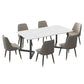 Modern Rectangle Dining Table Sintered Stone Dining Table with Double Pedestal Clearhalo ' dining_table' 'Dining Tables & Seating' 'Dining Tables' 'furn' 'furn_dining_table' 'Furniture' 'furniture_dining_table' 'Kitchen & Dining Furniture' 'kitchen&dining_furn' 'kitchen' 'kitchen_dining_table' 3600796