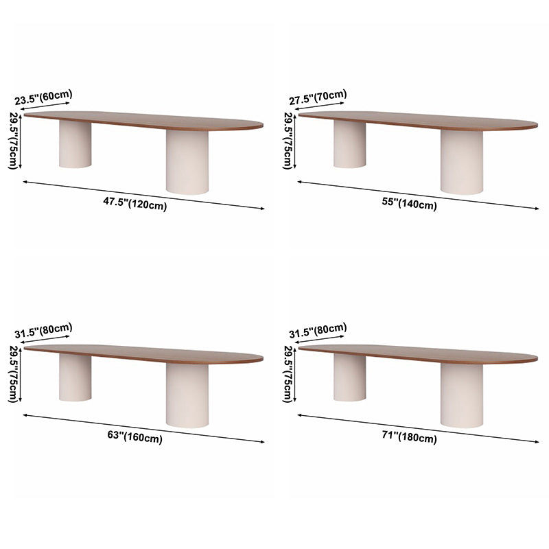 Modern Dining Site Table Oval Pine Solid Wood Dining Room Home Furniture Clearhalo ' dining_table' 'Dining Tables & Seating' 'Dining Tables' 'furn' 'furn_dining_table' 'Furniture' 'furniture_dining_table' 'Kitchen & Dining Furniture' 'kitchen&dining_furn' 'kitchen' 'kitchen_dining_table' 3600813