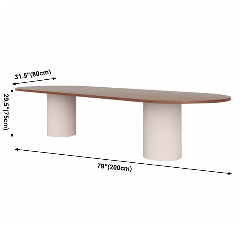 Modern Dining Site Table Oval Pine Solid Wood Dining Room Home Furniture Clearhalo ' dining_table' 'Dining Tables & Seating' 'Dining Tables' 'furn' 'furn_dining_table' 'Furniture' 'furniture_dining_table' 'Kitchen & Dining Furniture' 'kitchen&dining_furn' 'kitchen' 'kitchen_dining_table' 3600814