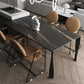 Modern Style Sintered Stone Dining Table Black Rectangle Kitchen Table with 4 Legs Clearhalo ' dining_table' 'Dining Tables & Seating' 'Dining Tables' 'furn' 'furn_dining_table' 'Furniture' 'furniture_dining_table' 'Kitchen & Dining Furniture' 'kitchen&dining_furn' 'kitchen' 'kitchen_dining_table' 3600815