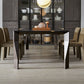 Modern Style Sintered Stone Dining Table Black Rectangle Kitchen Table with 4 Legs Clearhalo ' dining_table' 'Dining Tables & Seating' 'Dining Tables' 'furn' 'furn_dining_table' 'Furniture' 'furniture_dining_table' 'Kitchen & Dining Furniture' 'kitchen&dining_furn' 'kitchen' 'kitchen_dining_table' 3600817