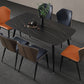 Modern Rectangle Dining Table Sintered Stone Dining Table with 4 Black Legs for Home Kitchen Dinner Clearhalo ' dining_table' 'Dining Tables & Seating' 'Dining Tables' 'furn' 'furn_dining_table' 'Furniture' 'furniture_dining_table' 'Kitchen & Dining Furniture' 'kitchen&dining_furn' 'kitchen' 'kitchen_dining_table' 3600828