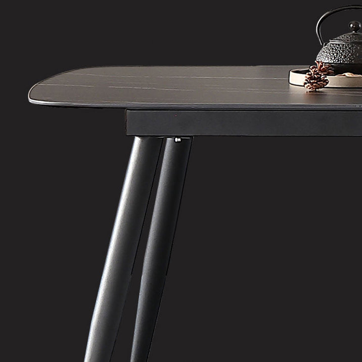 Modern Rectangle Dining Table Sintered Stone Dining Table with 4 Black Legs for Home Kitchen Dinner Clearhalo ' dining_table' 'Dining Tables & Seating' 'Dining Tables' 'furn' 'furn_dining_table' 'Furniture' 'furniture_dining_table' 'Kitchen & Dining Furniture' 'kitchen&dining_furn' 'kitchen' 'kitchen_dining_table' 3600830