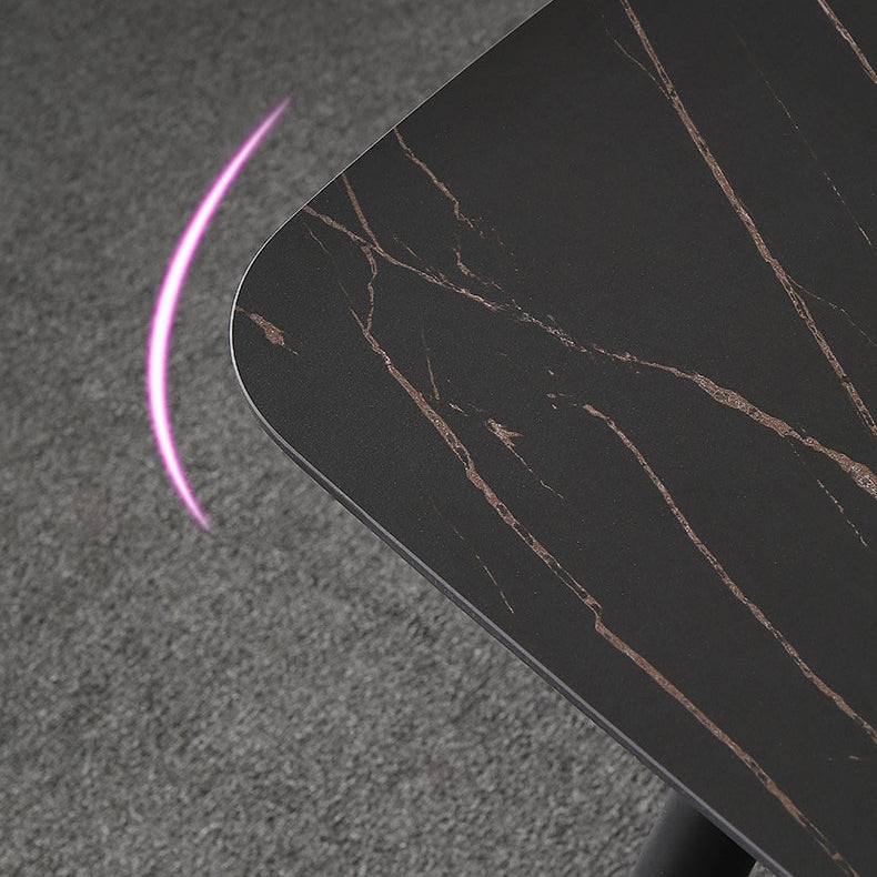 Modern Rectangle Dining Table Sintered Stone Dining Table with 4 Black Legs for Home Kitchen Dinner Clearhalo ' dining_table' 'Dining Tables & Seating' 'Dining Tables' 'furn' 'furn_dining_table' 'Furniture' 'furniture_dining_table' 'Kitchen & Dining Furniture' 'kitchen&dining_furn' 'kitchen' 'kitchen_dining_table' 3600834