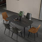 Modern Rectangle Dining Table Sintered Stone Dining Table with 4 Black Legs for Home Kitchen Dinner Clearhalo ' dining_table' 'Dining Tables & Seating' 'Dining Tables' 'furn' 'furn_dining_table' 'Furniture' 'furniture_dining_table' 'Kitchen & Dining Furniture' 'kitchen&dining_furn' 'kitchen' 'kitchen_dining_table' 3600837