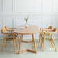 Modern Oval Dining Table Pine Solid Wood Table with Double Pedestal for Home Kitchen Dinner Clearhalo ' dining_table' 'Dining Tables & Seating' 'Dining Tables' 'furn' 'furn_dining_table' 'Furniture' 'furniture_dining_table' 'Kitchen & Dining Furniture' 'kitchen&dining_furn' 'kitchen' 'kitchen_dining_table' 3600849