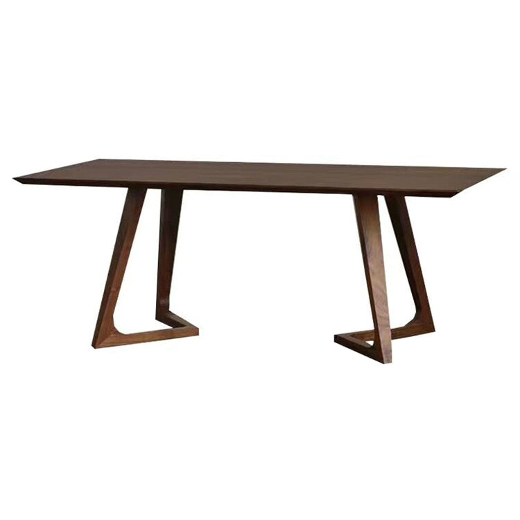 Modern Rectangle Dining Table Pine Solid Wood Table with Double Pedestal for Home Kitchen Dinner Clearhalo ' dining_table' 'Dining Tables & Seating' 'Dining Tables' 'furn' 'furn_dining_table' 'Furniture' 'furniture_dining_table' 'Kitchen & Dining Furniture' 'kitchen&dining_furn' 'kitchen' 'kitchen_dining_table' 3600857