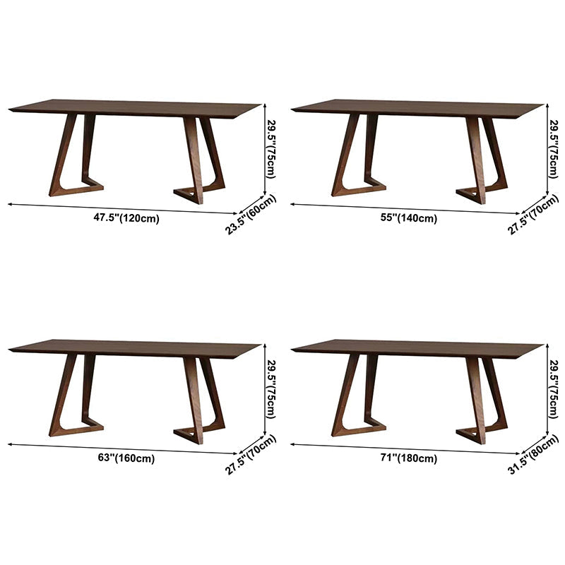 Modern Rectangle Dining Table Pine Solid Wood Table with Double Pedestal for Home Kitchen Dinner Clearhalo ' dining_table' 'Dining Tables & Seating' 'Dining Tables' 'furn' 'furn_dining_table' 'Furniture' 'furniture_dining_table' 'Kitchen & Dining Furniture' 'kitchen&dining_furn' 'kitchen' 'kitchen_dining_table' 3600858