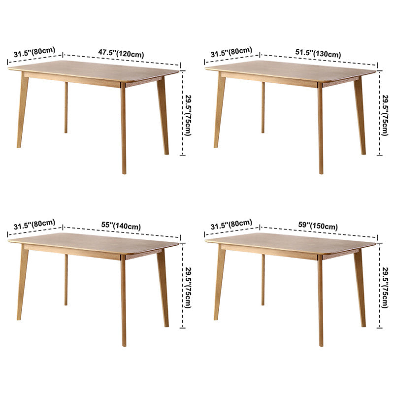 Rectangle Dining Site Table Solid Wood Dining Room Collection with 4-foot Clearhalo ' dining_table' 'Dining Tables & Seating' 'Dining Tables' 'furn' 'furn_dining_table' 'Furniture' 'furniture_dining_table' 'Kitchen & Dining Furniture' 'kitchen&dining_furn' 'kitchen' 'kitchen_dining_table' 3600868
