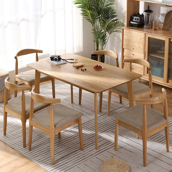 Rectangle Dining Site Table Solid Wood Dining Room Collection with 4-foot Clearhalo ' dining_table' 'Dining Tables & Seating' 'Dining Tables' 'furn' 'furn_dining_table' 'Furniture' 'furniture_dining_table' 'Kitchen & Dining Furniture' 'kitchen&dining_furn' 'kitchen' 'kitchen_dining_table' 3600871