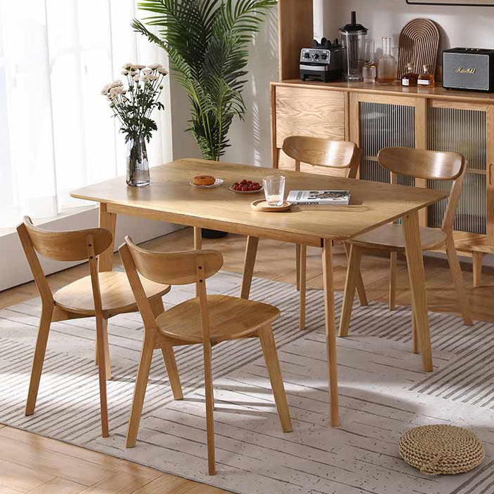 Rectangle Dining Site Table Solid Wood Dining Room Collection with 4-foot Clearhalo ' dining_table' 'Dining Tables & Seating' 'Dining Tables' 'furn' 'furn_dining_table' 'Furniture' 'furniture_dining_table' 'Kitchen & Dining Furniture' 'kitchen&dining_furn' 'kitchen' 'kitchen_dining_table' 3600872