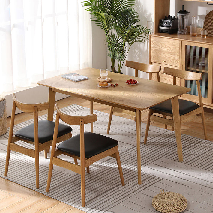 Rectangle Dining Site Table Solid Wood Dining Room Collection with 4-foot Clearhalo ' dining_table' 'Dining Tables & Seating' 'Dining Tables' 'furn' 'furn_dining_table' 'Furniture' 'furniture_dining_table' 'Kitchen & Dining Furniture' 'kitchen&dining_furn' 'kitchen' 'kitchen_dining_table' 3600873