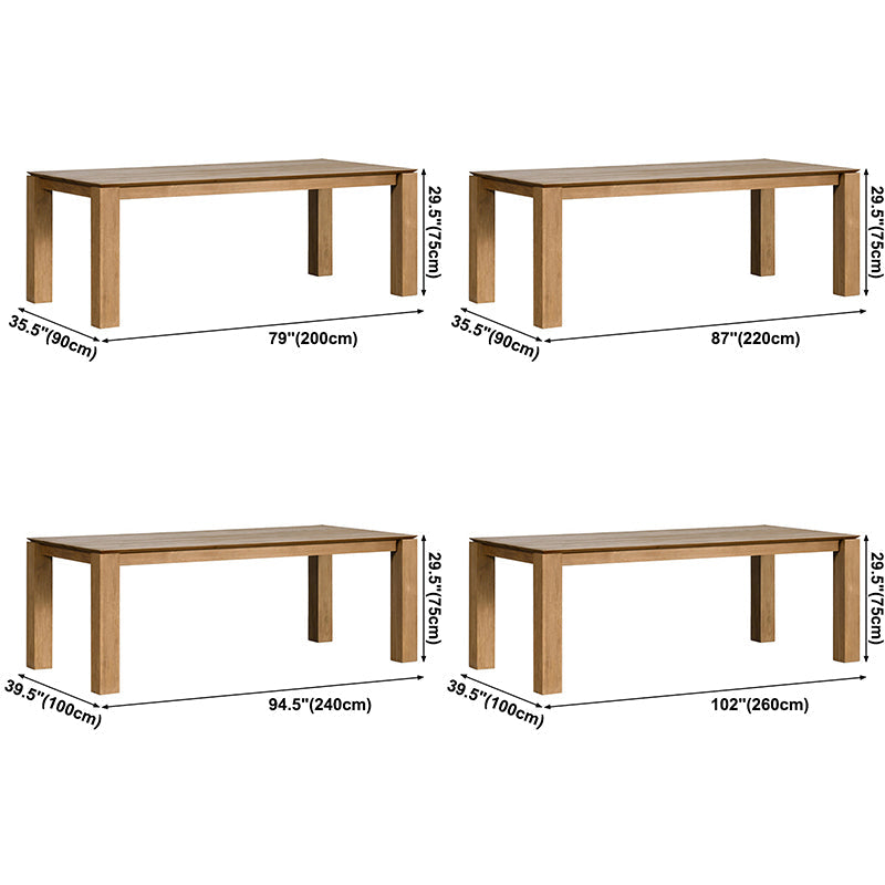 Rectangle Pine Solid Wood Table Modern Dining Table with 4 Legs for Restaurant Living Room Clearhalo ' dining_table' 'Dining Tables & Seating' 'Dining Tables' 'furn' 'furn_dining_table' 'Furniture' 'furniture_dining_table' 'Kitchen & Dining Furniture' 'kitchen&dining_furn' 'kitchen' 'kitchen_dining_table' 3600884