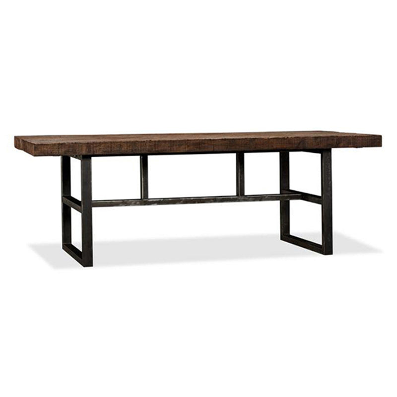 Contemporary Brown Kitchen Dining Table Rectangle Solid Wood Dining Table with Trestle Base Without Chairs Clearhalo ' dining_table' 'Dining Tables & Seating' 'Dining Tables' 'furn' 'furn_dining_table' 'Furniture' 'furniture_dining_table' 'Kitchen & Dining Furniture' 'kitchen&dining_furn' 'kitchen' 'kitchen_dining_table' 3600890