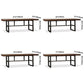 Contemporary Brown Kitchen Dining Table Rectangle Solid Wood Dining Table with Trestle Base Clearhalo ' dining_table' 'Dining Tables & Seating' 'Dining Tables' 'furn' 'furn_dining_table' 'Furniture' 'furniture_dining_table' 'Kitchen & Dining Furniture' 'kitchen&dining_furn' 'kitchen' 'kitchen_dining_table' 3600892