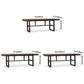 Contemporary Brown Kitchen Dining Table Rectangle Solid Wood Dining Table with Trestle Base Clearhalo ' dining_table' 'Dining Tables & Seating' 'Dining Tables' 'furn' 'furn_dining_table' 'Furniture' 'furniture_dining_table' 'Kitchen & Dining Furniture' 'kitchen&dining_furn' 'kitchen' 'kitchen_dining_table' 3600893