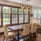 Contemporary Brown Kitchen Dining Table Rectangle Solid Wood Dining Table with Trestle Base Clearhalo ' dining_table' 'Dining Tables & Seating' 'Dining Tables' 'furn' 'furn_dining_table' 'Furniture' 'furniture_dining_table' 'Kitchen & Dining Furniture' 'kitchen&dining_furn' 'kitchen' 'kitchen_dining_table' 3600896