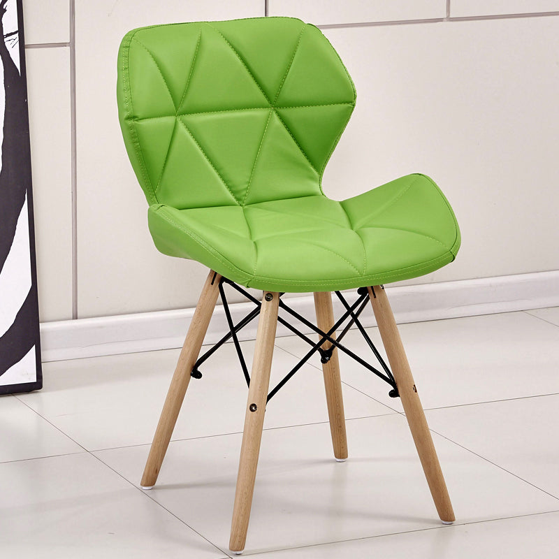 Glam Style Leather Dining Room Chair Multicolor Curved Side Chair for Home Green 1 Piece Clearhalo ' kitchen&dining_furn' 'Dining Chairs' 'Dining Tables & Seating' 'dining_chair' 'Furniture' 'furniture_dining_chair' 'Kitchen & Dining Furniture' 'kitchen' 3603295