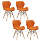 Glam Style Leather Dining Room Chair Multicolor Curved Side Chair for Home Orange Set of 4 Clearhalo ' kitchen&dining_furn' 'Dining Chairs' 'Dining Tables & Seating' 'dining_chair' 'Furniture' 'furniture_dining_chair' 'Kitchen & Dining Furniture' 'kitchen' 3603311