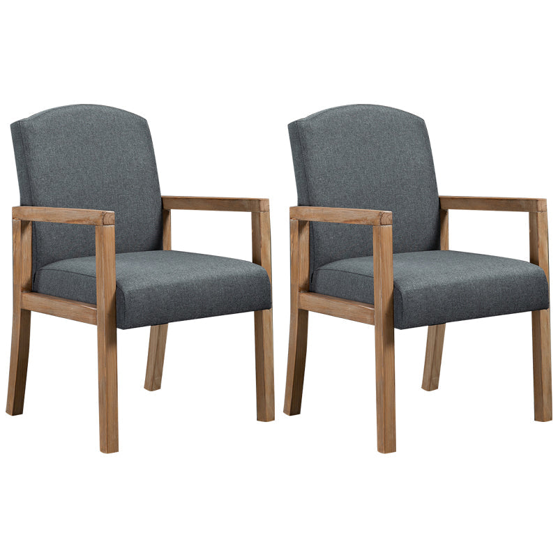 Contemporary Kitchen Square Dining Chair Parsons Dining Side Chair with Wooden Legs Grey Fabric 2 Piece Set Clearhalo ' kitchen&dining_furn' 'Dining Chairs' 'Dining Tables & Seating' 'dining_chair' 'furn' 'furn_dining_chair' 'Furniture' 'furniture_dining_chair' 'Kitchen & Dining Furniture' 'kitchen' 3621050