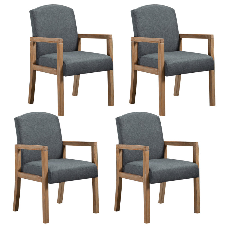 Contemporary Kitchen Square Dining Chair Parsons Dining Side Chair with Wooden Legs Grey Fabric 4 Piece Set Clearhalo ' kitchen&dining_furn' 'Dining Chairs' 'Dining Tables & Seating' 'dining_chair' 'furn' 'furn_dining_chair' 'Furniture' 'furniture_dining_chair' 'Kitchen & Dining Furniture' 'kitchen' 3621051
