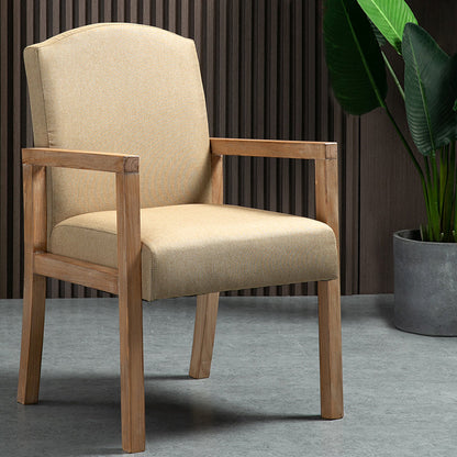 Contemporary Kitchen Square Dining Chair Parsons Dining Side Chair with Wooden Legs Khaki Fabric 1 Piece Clearhalo ' kitchen&dining_furn' 'Dining Chairs' 'Dining Tables & Seating' 'dining_chair' 'furn' 'furn_dining_chair' 'Furniture' 'furniture_dining_chair' 'Kitchen & Dining Furniture' 'kitchen' 3621053