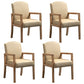 Contemporary Kitchen Square Dining Chair Parsons Dining Side Chair with Wooden Legs Khaki Fabric 4 Piece Set Clearhalo ' kitchen&dining_furn' 'Dining Chairs' 'Dining Tables & Seating' 'dining_chair' 'furn' 'furn_dining_chair' 'Furniture' 'furniture_dining_chair' 'Kitchen & Dining Furniture' 'kitchen' 3621057