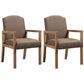 Contemporary Kitchen Square Dining Chair Parsons Dining Side Chair with Wooden Legs Coffee Fabric 2 Piece Set Clearhalo ' kitchen&dining_furn' 'Dining Chairs' 'Dining Tables & Seating' 'dining_chair' 'furn' 'furn_dining_chair' 'Furniture' 'furniture_dining_chair' 'Kitchen & Dining Furniture' 'kitchen' 3621060