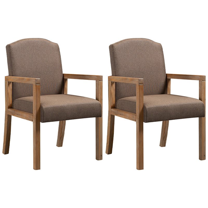 Contemporary Kitchen Square Dining Chair Parsons Dining Side Chair with Wooden Legs Coffee Fabric 2 Piece Set Clearhalo ' kitchen&dining_furn' 'Dining Chairs' 'Dining Tables & Seating' 'dining_chair' 'furn' 'furn_dining_chair' 'Furniture' 'furniture_dining_chair' 'Kitchen & Dining Furniture' 'kitchen' 3621060