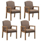 Contemporary Kitchen Square Dining Chair Parsons Dining Side Chair with Wooden Legs Coffee Fabric 4 Piece Set Clearhalo ' kitchen&dining_furn' 'Dining Chairs' 'Dining Tables & Seating' 'dining_chair' 'furn' 'furn_dining_chair' 'Furniture' 'furniture_dining_chair' 'Kitchen & Dining Furniture' 'kitchen' 3621062