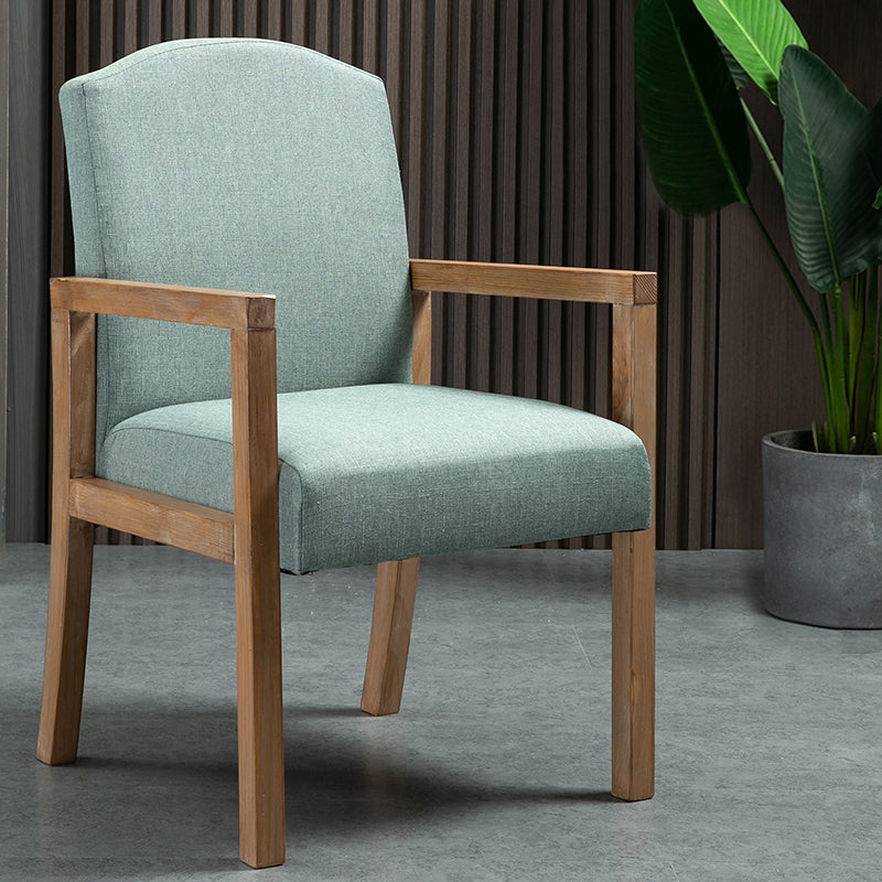 Contemporary Kitchen Square Dining Chair Parsons Dining Side Chair with Wooden Legs Mint Green Fabric 1 Piece Clearhalo ' kitchen&dining_furn' 'Dining Chairs' 'Dining Tables & Seating' 'dining_chair' 'furn' 'furn_dining_chair' 'Furniture' 'furniture_dining_chair' 'Kitchen & Dining Furniture' 'kitchen' 3621064