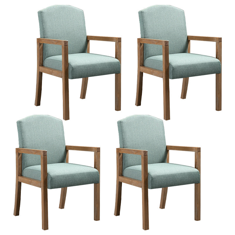 Contemporary Kitchen Square Dining Chair Parsons Dining Side Chair with Wooden Legs Mint Green Fabric 4 Piece Set Clearhalo ' kitchen&dining_furn' 'Dining Chairs' 'Dining Tables & Seating' 'dining_chair' 'furn' 'furn_dining_chair' 'Furniture' 'furniture_dining_chair' 'Kitchen & Dining Furniture' 'kitchen' 3621068