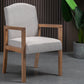 Contemporary Kitchen Square Dining Chair Parsons Dining Side Chair with Wooden Legs Off-White Fabric 1 Piece Clearhalo ' kitchen&dining_furn' 'Dining Chairs' 'Dining Tables & Seating' 'dining_chair' 'furn' 'furn_dining_chair' 'Furniture' 'furniture_dining_chair' 'Kitchen & Dining Furniture' 'kitchen' 3621070