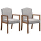 Contemporary Kitchen Square Dining Chair Parsons Dining Side Chair with Wooden Legs Off-White Fabric 2 Piece Set Clearhalo ' kitchen&dining_furn' 'Dining Chairs' 'Dining Tables & Seating' 'dining_chair' 'furn' 'furn_dining_chair' 'Furniture' 'furniture_dining_chair' 'Kitchen & Dining Furniture' 'kitchen' 3621071