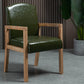 Contemporary Kitchen Square Dining Chair Parsons Dining Side Chair with Wooden Legs Blackish Green Leather 1 Piece Clearhalo ' kitchen&dining_furn' 'Dining Chairs' 'Dining Tables & Seating' 'dining_chair' 'furn' 'furn_dining_chair' 'Furniture' 'furniture_dining_chair' 'Kitchen & Dining Furniture' 'kitchen' 3621079